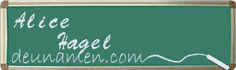 Alice Hagel Visitenkarte